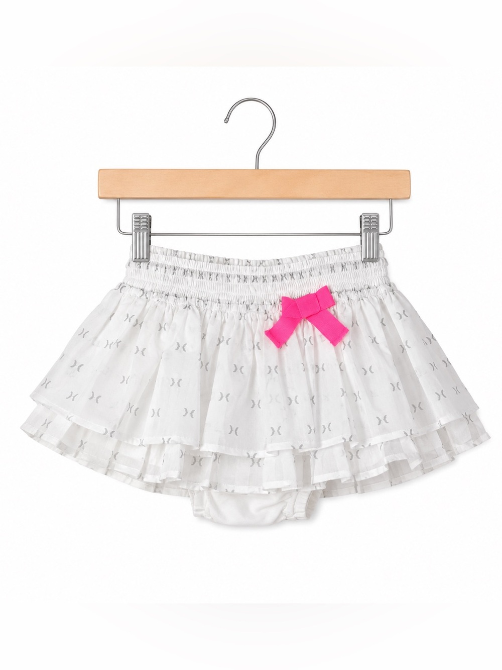Cherokee Girls Skirt Size 24 Months Fresh White Gray Pink Layered Bloomers NEW